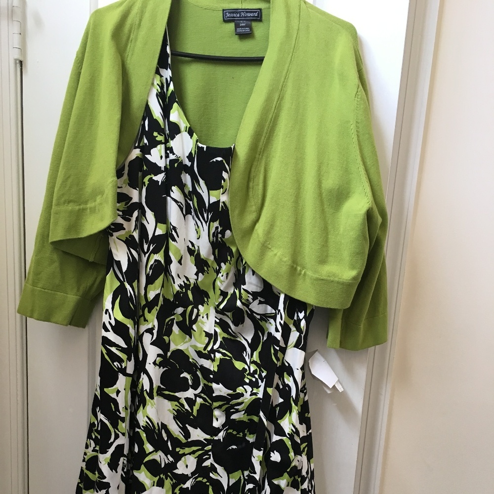 Dress and matching cropped sweater